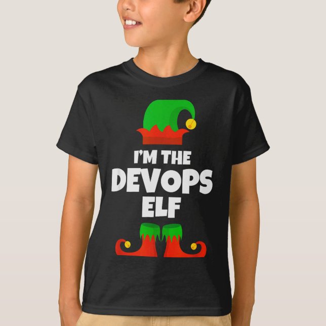 I'm The Devops Elf Family Pajama Christmas Enginee T-Shirt (Vorderseite)