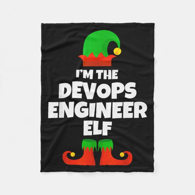 I'm The Devops Engineer Elf Family Pajama Christma Fleecedecke (Vorderseite)