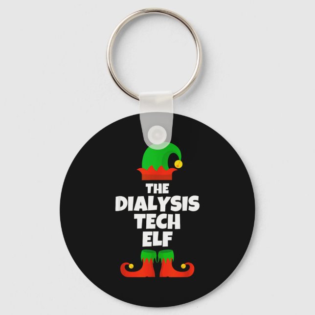 I'm The Dialysis Tech Elf Family Pajama Christmas  Schlüsselanhänger (Vorderseite)