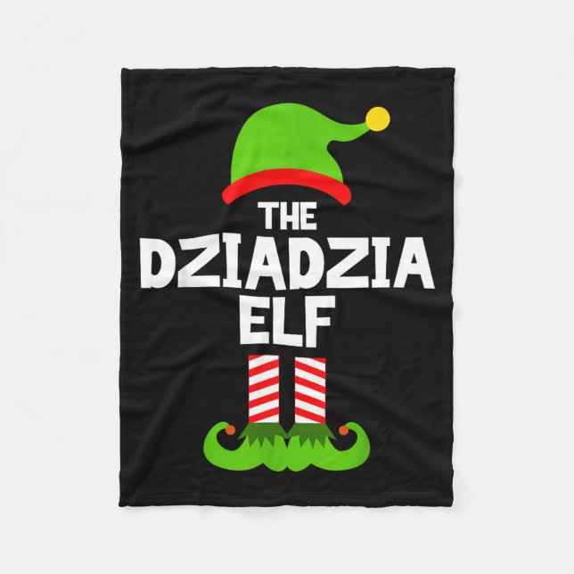 I'm The Dziadzia Elf Christmas Family Pajama Funny Fleecedecke (Vorderseite)