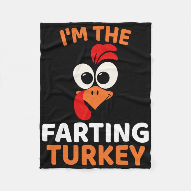 I'm The Farting Turkey  Fleecedecke (Vorderseite)