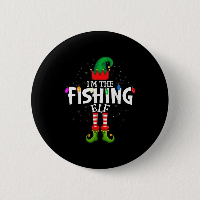 I'm The Fishing Matching Christmas Family  Button (Vorderseite)