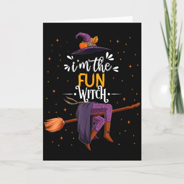 Im The Fun Witch Halloween Matching Group Costume  Karte (Vorderseite)