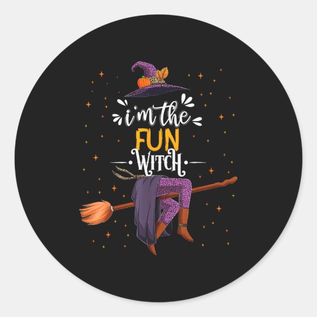 Im The Fun Witch Halloween Matching Group Costume  Runder Aufkleber (Vorderseite)
