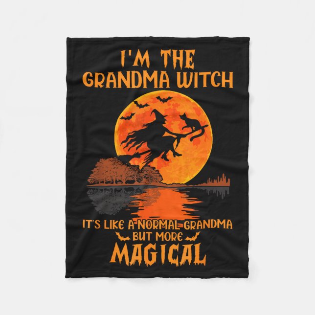I'm The Grandma Witch Like A Normal Grandma Hallow Fleecedecke (Vorderseite)