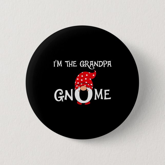 I'm The Grandpa Gnome Funny Christmas Gnome  Button (Vorderseite)