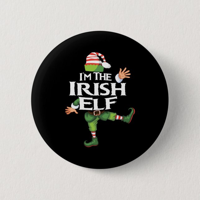 Im The Irish Elf Christmas Eve Xmas Elf Squad Cos  Button (Vorderseite)