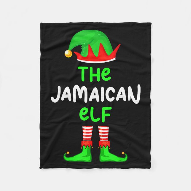 I'm The Jamaican Elf Jamaica Christmas Funny Pajam Fleecedecke (Vorderseite)