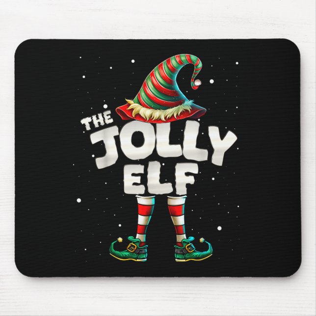 I'm The Jolly Elf Family Matching Group Christmas  Mousepad (Vorne)