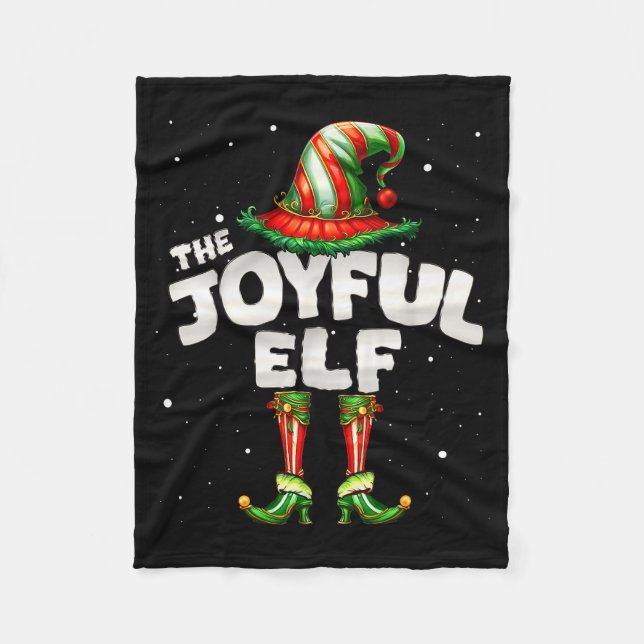 I'm The Joyful Elf Family Matching Group Christmas Fleecedecke (Vorderseite)