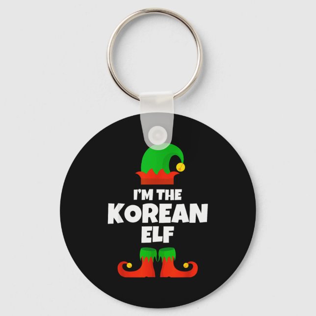 I'm The Korean Elf Family Pajama Christmas Funny K Schlüsselanhänger (Vorderseite)