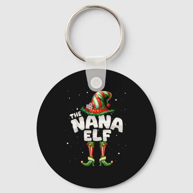 I'm The Nana Elf Family Matching Group Christmas  Schlüsselanhänger (Vorderseite)