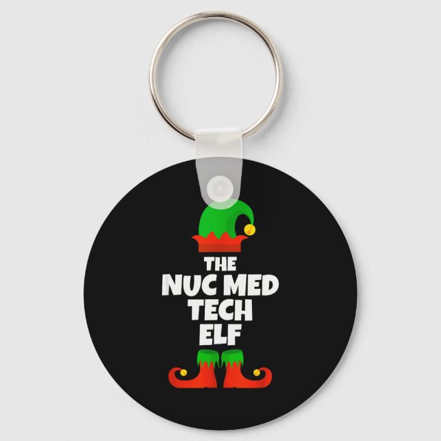 I'm The Nuc Med Tech Elf Family Pajama Christmas F Schlüsselanhänger (Vorderseite)
