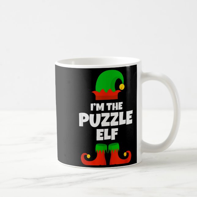 I'm The Puzzle Elf Family Pajama Christmas Funny  Kaffeetasse (Rechts)