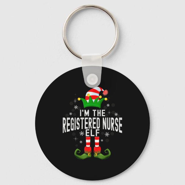I'm The Registered Nurse Elf Christmas Family Pjs  Schlüsselanhänger (Vorderseite)