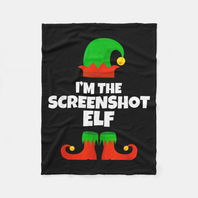 I'm The Screenshot Elf Family Pajama Christmas Fun Fleecedecke (Vorderseite)