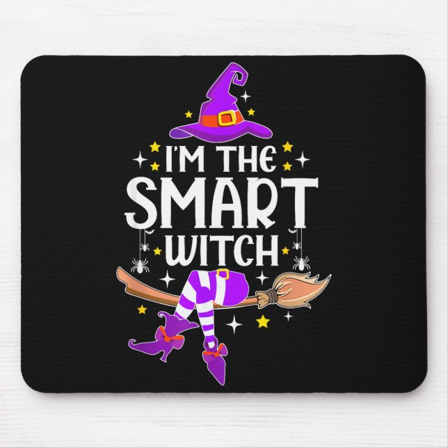 I'm The Smart Witch Halloween Matching Group Costu Mousepad (Vorne)