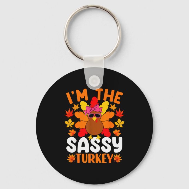 I'm The Sy Turkey Shirt Funny Turkey Thanksgiving  Schlüsselanhänger (Vorderseite)