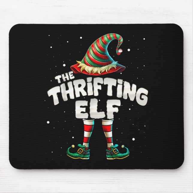 I'm The Thrifting Elf Family Matching Group Christ Mousepad (Vorne)