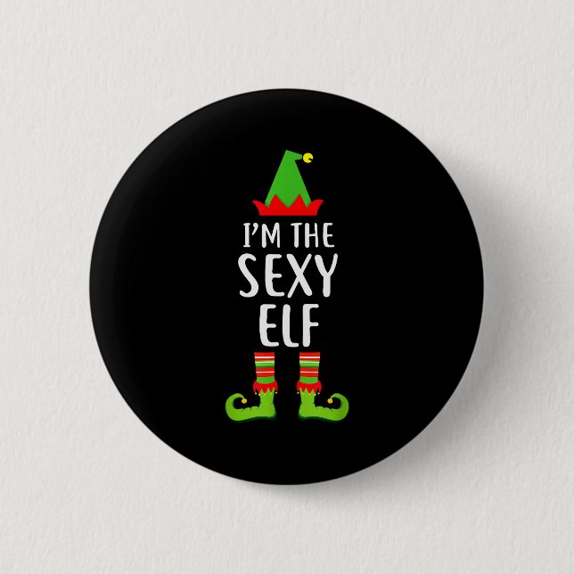 I'm The Y Elf Matching Family Group Christmas T Sh Button (Vorderseite)