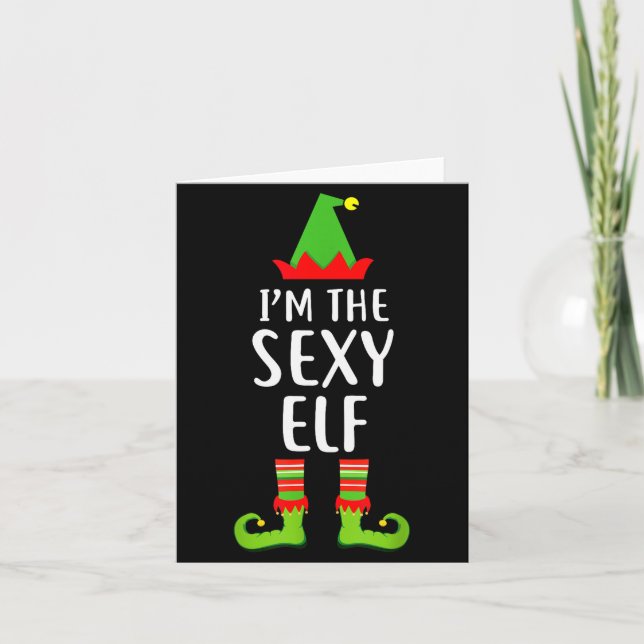 I'm The Y Elf Matching Family Group Christmas T Sh Karte (Vorderseite)