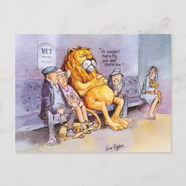 Im Tierarzt Postkarte (Vorderseite)