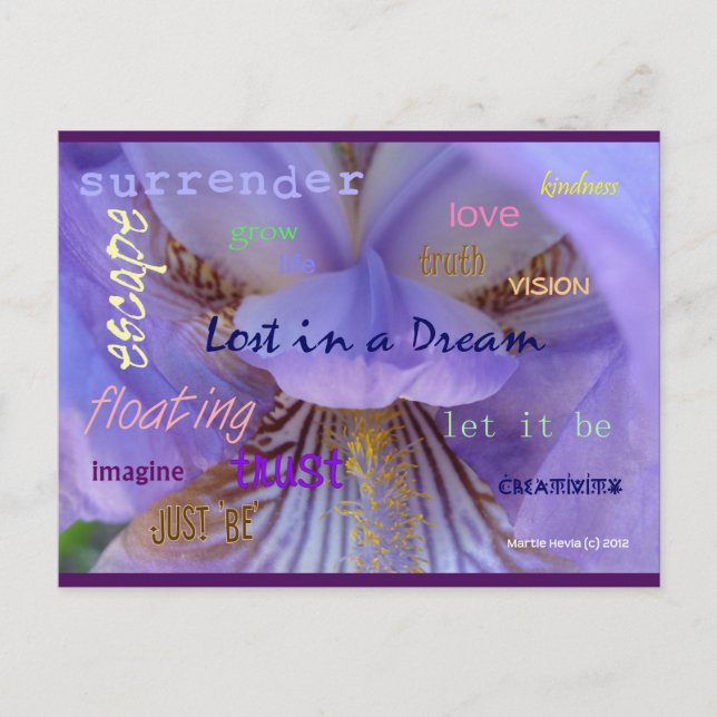 Im Traum verloren | Blue Beach Song™ Postkarte (Vorderseite)