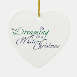 Im träumend von einer weißes Weihnachtsverzierung Keramik Ornament