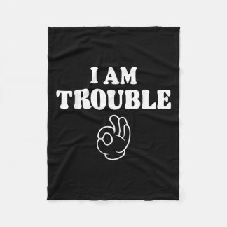 Im Trouble Funny Matching Paares Outfit für Ehefra Fleecedecke