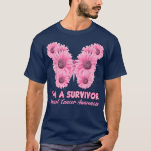 Im Überleben Brustkrebs pinkfarbene Sonnenblumen B T-Shirt