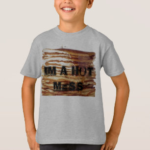 im un T-shirt chaud de crêpe de désordre