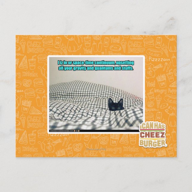 Im ur Raum-Zeit-Kontinuum Postkarte (Vorderseite)