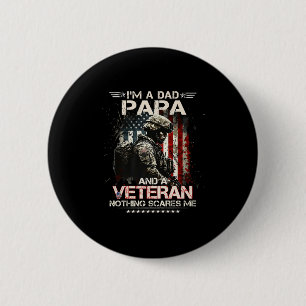 Im Vater Papa und Veteran Stolz Vater Military Fad Button