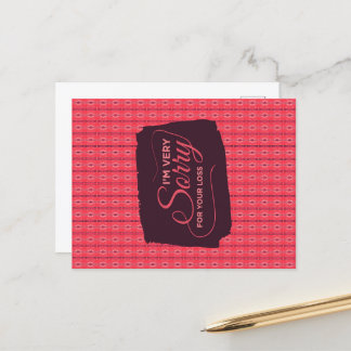 I'm Very Sorry For Your Loss Vertical Stringed Postkarte