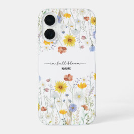 Im Vollblut - Personalisierte Wildblume iPhone 16 Hülle