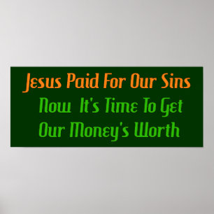 Im Voraus bezahlte Sünde Poster