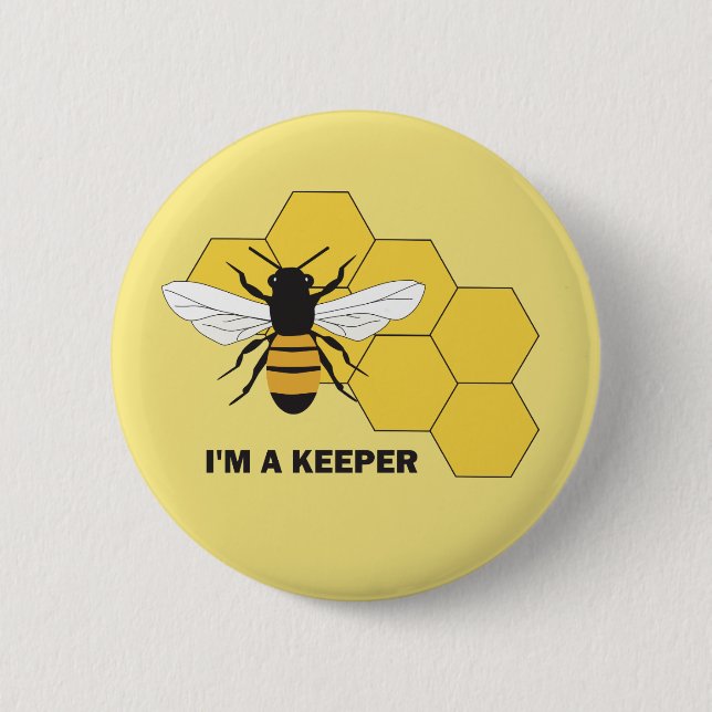 Im wahren Bienenhalter Rette der Knopf Bienen Button (Vorderseite)