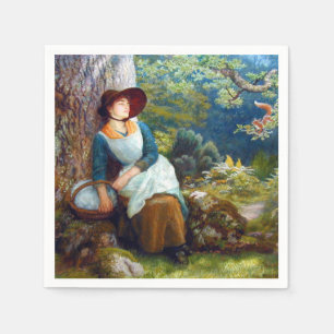 Im Wald eingeschlafen (von Arthur Hughes) Serviette