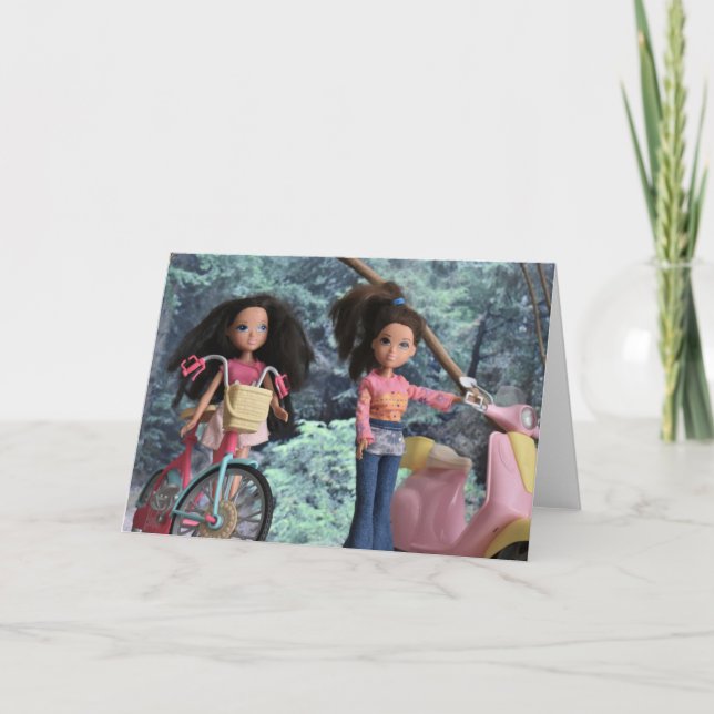 Im Wald mit meiner großen Schwester Karte (Vorderseite)