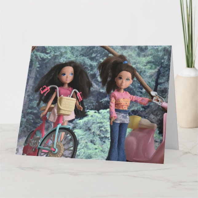 Im Wald mit meiner großen Schwester Karte (Vorderseite)