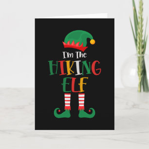 Im Weihnachtsmann-Elf passend zum Weihnachtsfest Karte