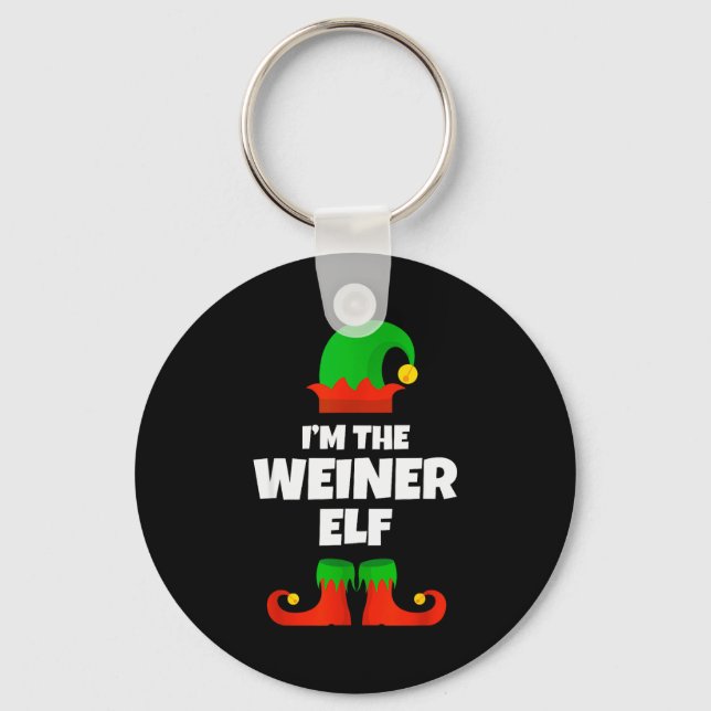 I'm Weiner Elf Family Pajama Christmas Dachshund D Schlüsselanhänger (Vorderseite)