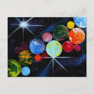 Im Weltraum Postkarte