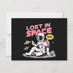 Im Weltraumastronauten verloren Postkarte