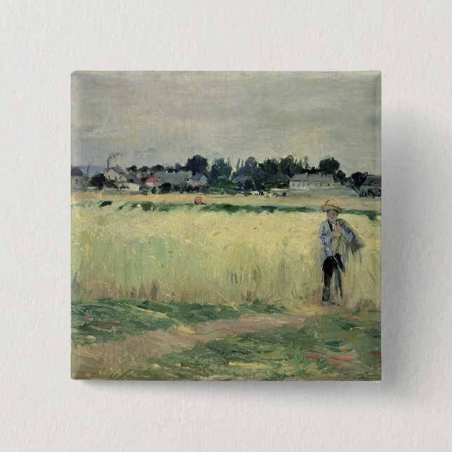 Im Wheatfield bei Gennevilliers, 1875 Button (Vorderseite)