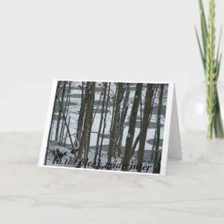 Im Winter in Bleak Feiertagskarte