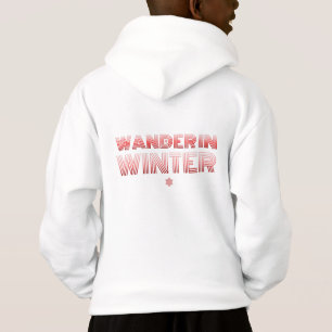 Im Winter wandern in Rot Hoodie