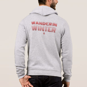 Im Winter wandern in Rot Hoodie