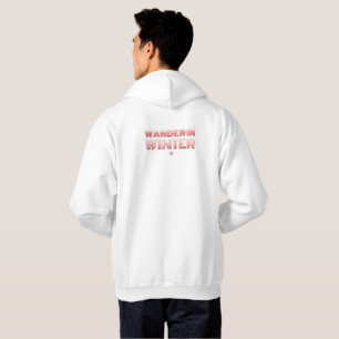 Im Winter wandern in Rot Hoodie