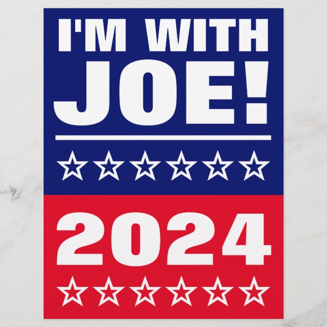 I'm with Joe! American 2024 Presidential Elections Flyer (Vorne)